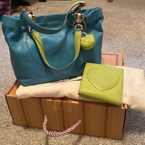 Brighton handbag with matching wallet key fob
